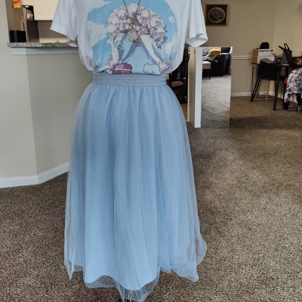 Tulle Midi Skirt